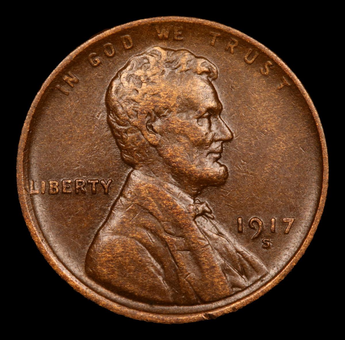 1917-s Lincoln Cent 1c Grades Select AU