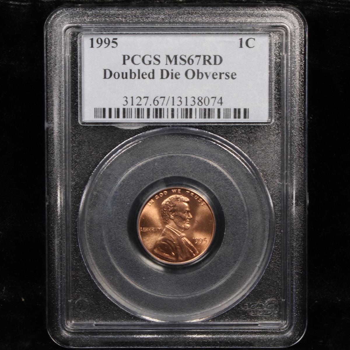 PCGS 1995/1995 DDO Lincoln Cent 1c Graded ms67 rd By PCGS
