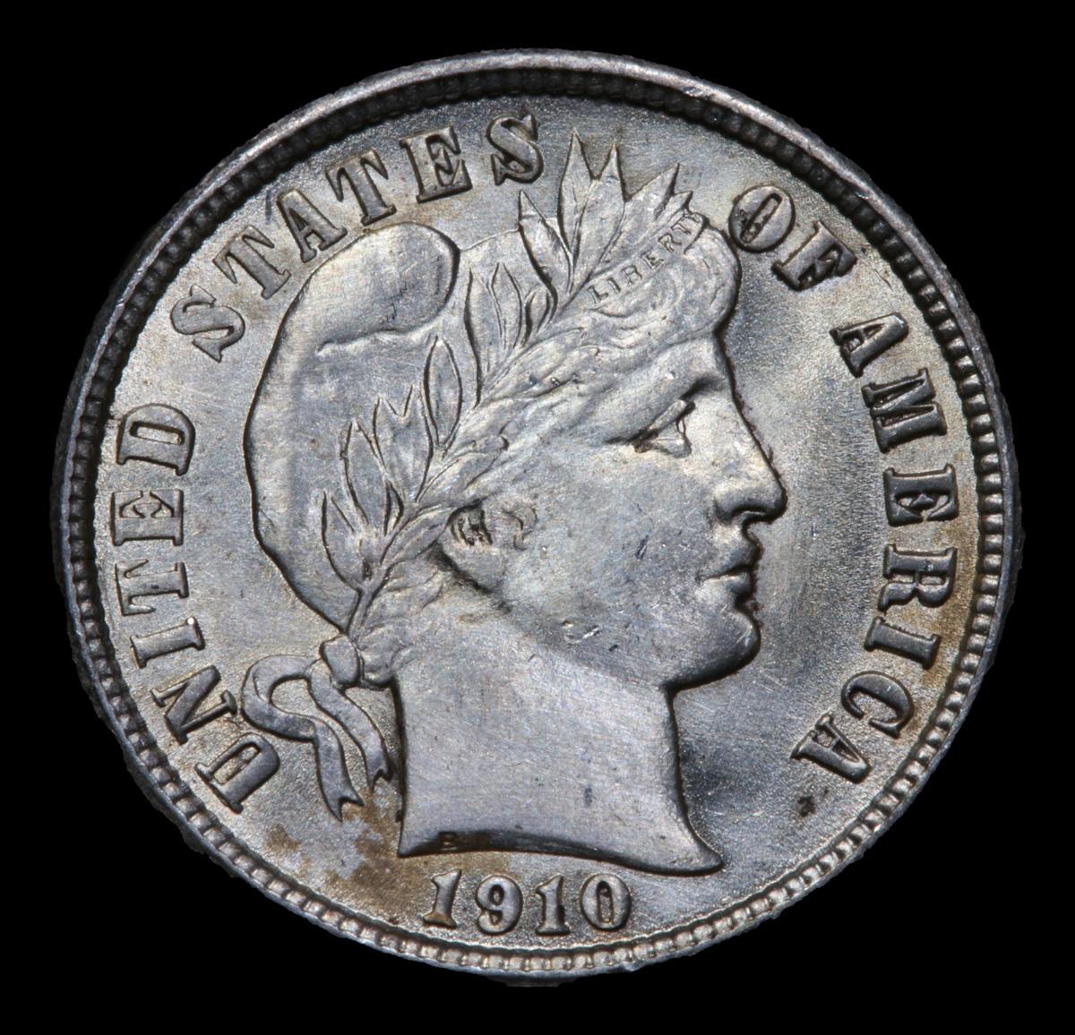 1910-p Barber Dime 10c Grades Unc Details