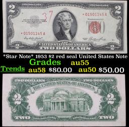 *Star Note* 1953 $2 red seal United States Note Grades