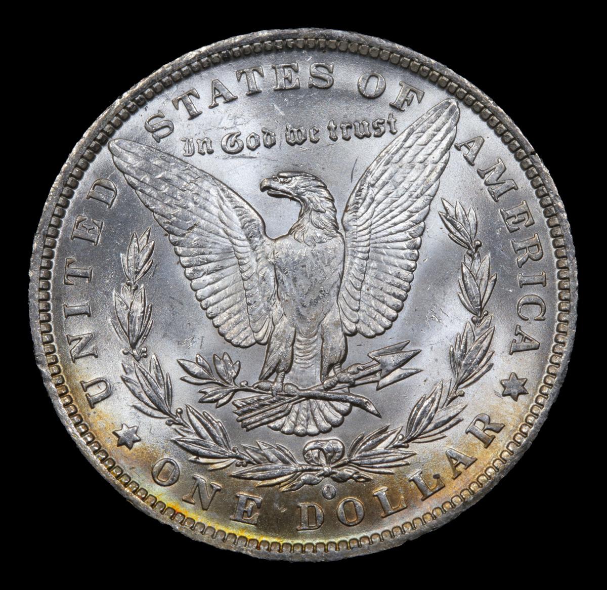 1884-o Rainbow Toned Morgan Dollar $1 Grades BU+