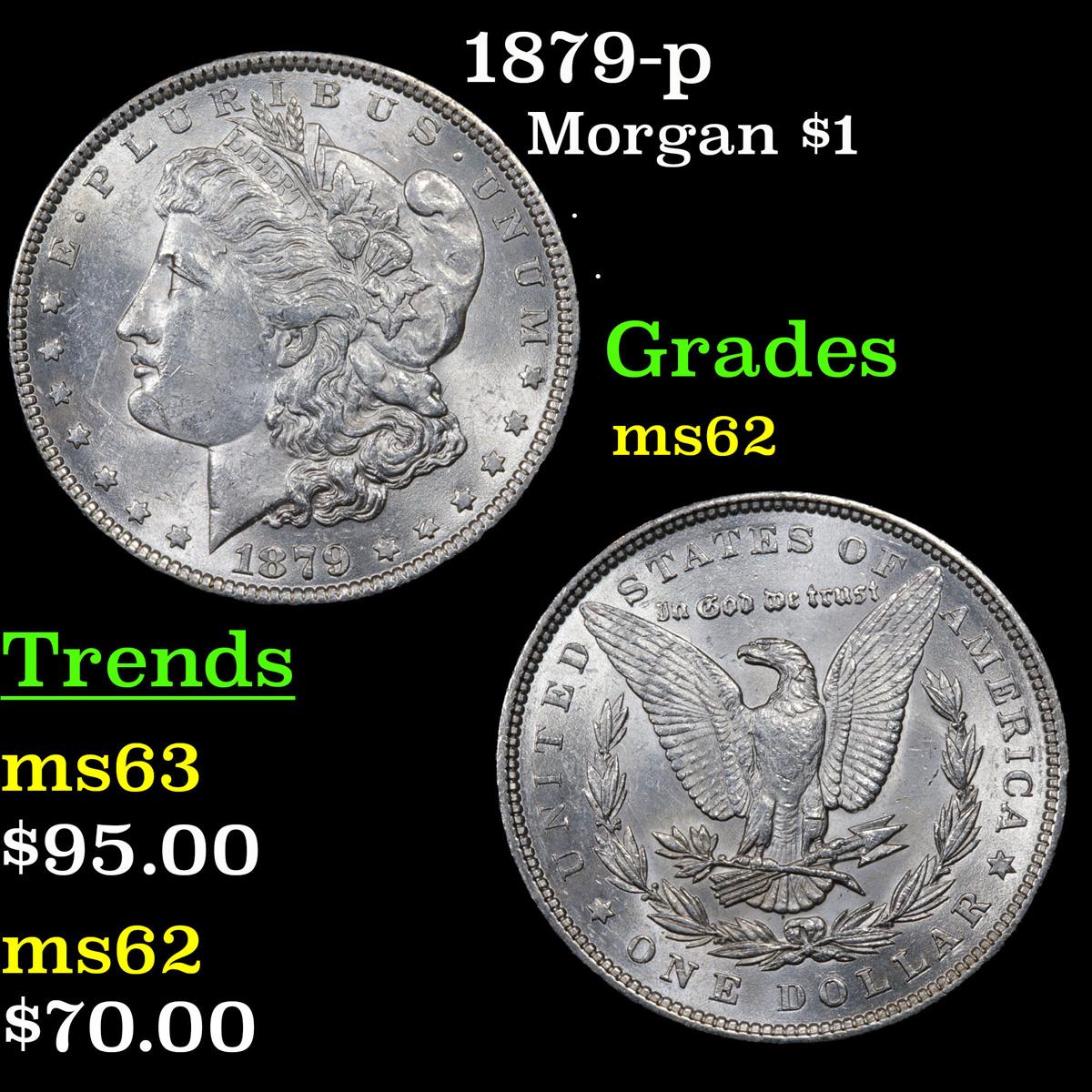 1879-p Morgan Dollar $1 Grades Select Unc