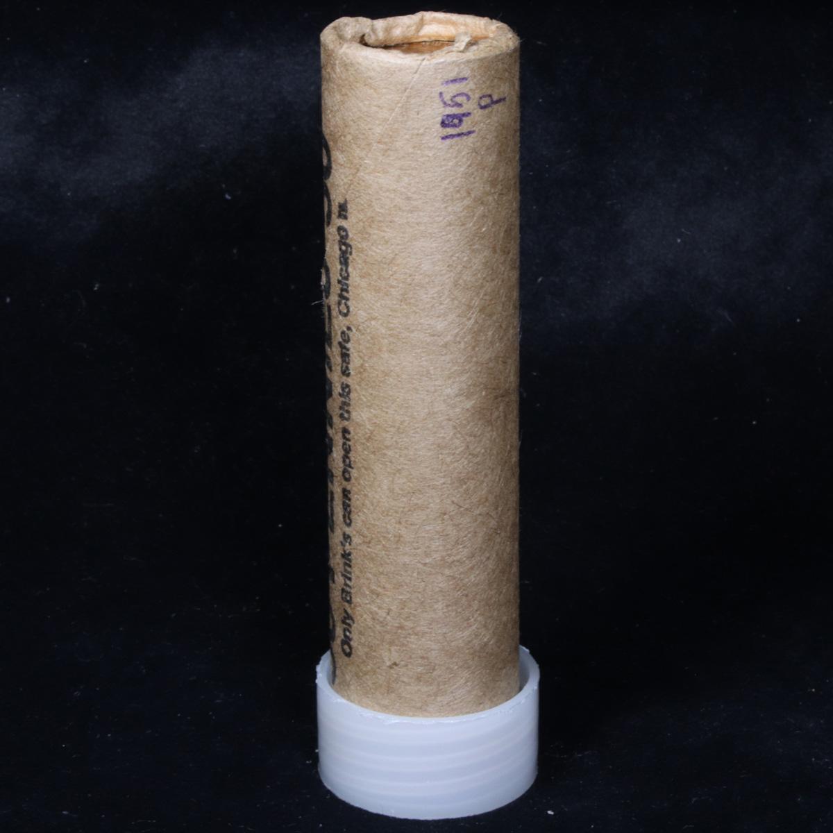 ***Auction Highlight*** Uncirculated 1c orig shotgun roll, 1951-p  In Old Brinks wrapper  (fc)