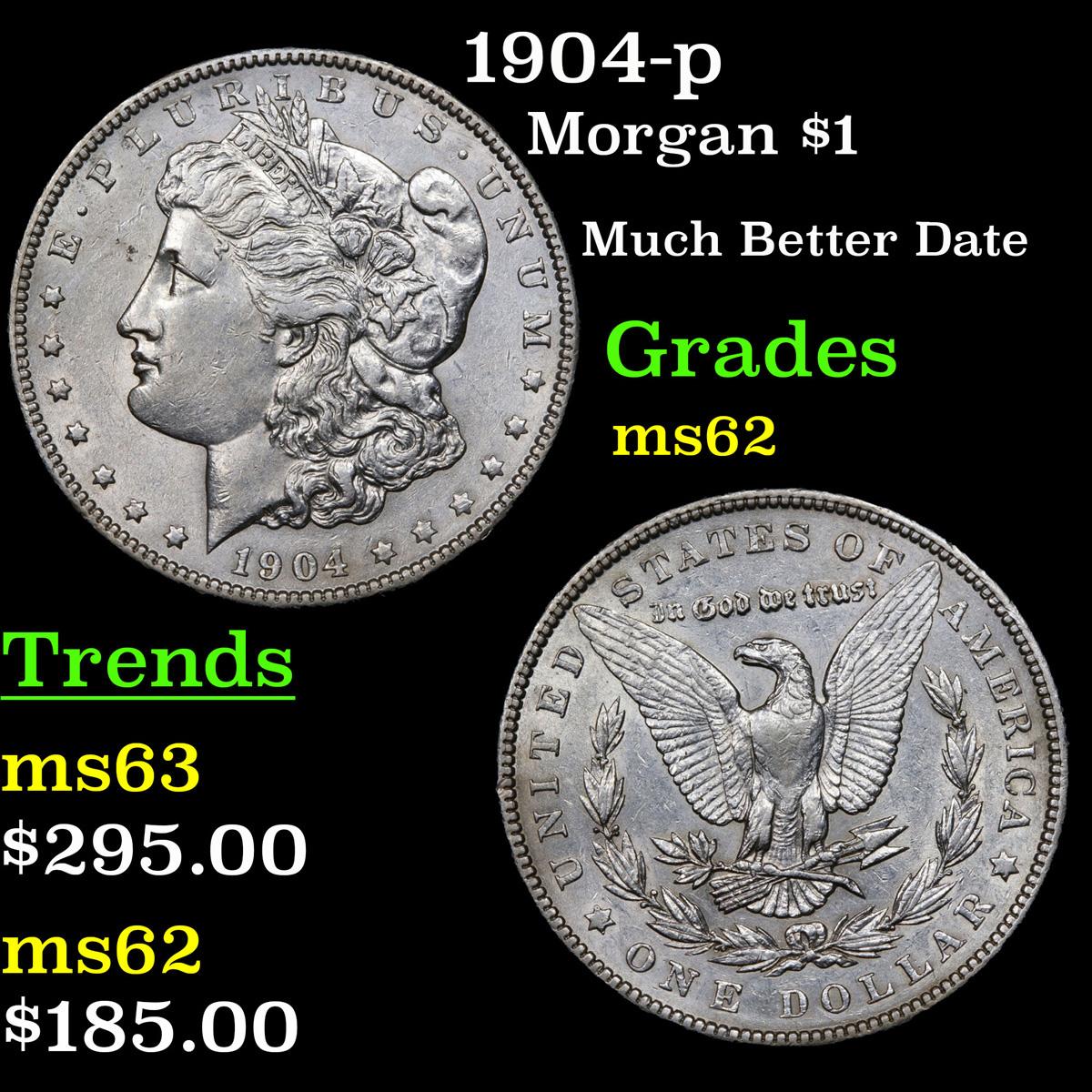 1904-p Morgan Dollar $1 Grades Select Unc