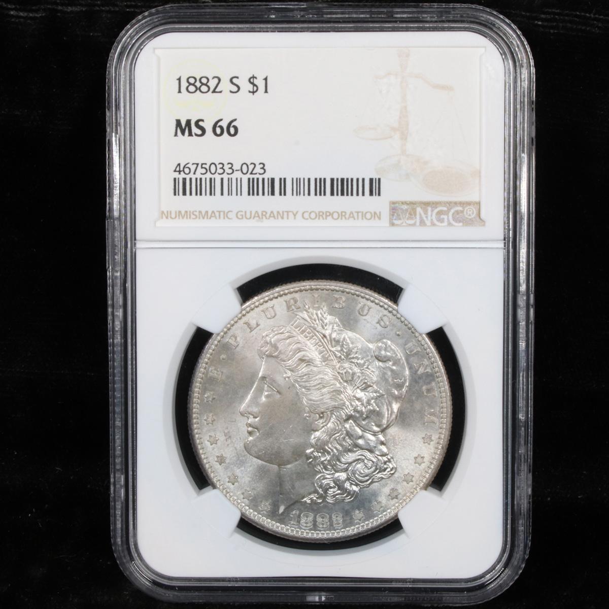 NGC 1882-s Morgan Dollar $1 Graded ms66 By NGC