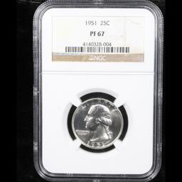 Proof NGC 1951 Washington Quarter 25c Graded pr67 By NGC