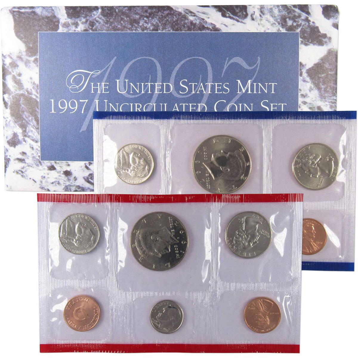 Group of 6 United States Mint Sets in Original Government Packaging 1993-1998 60 coins Grades