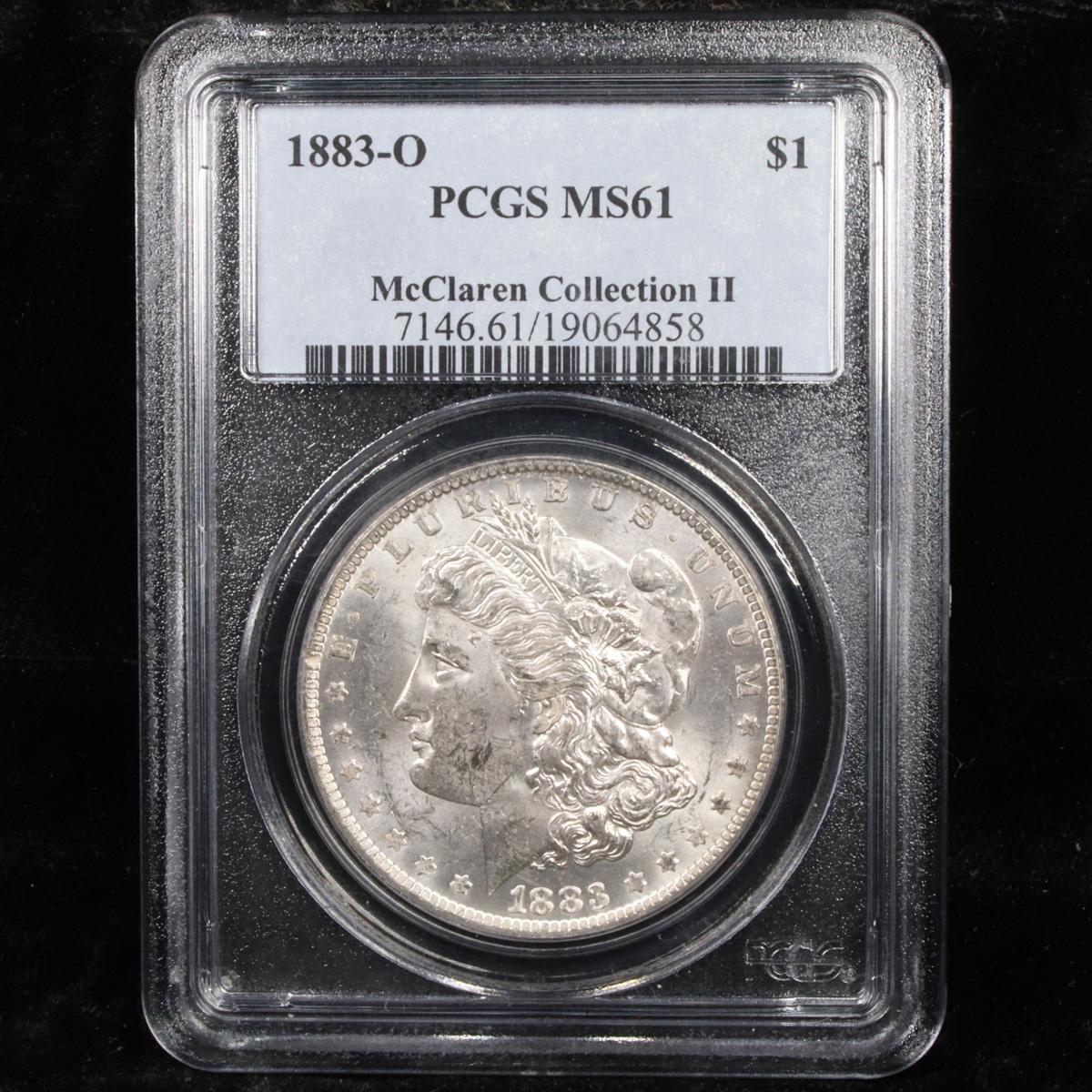 5 Unc Morgan $1 Graded By PCGS Mixed Dates From The McClaren Collection