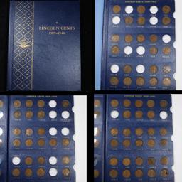 Partial Lincoln Cent Book 1909-1940 71 Coins