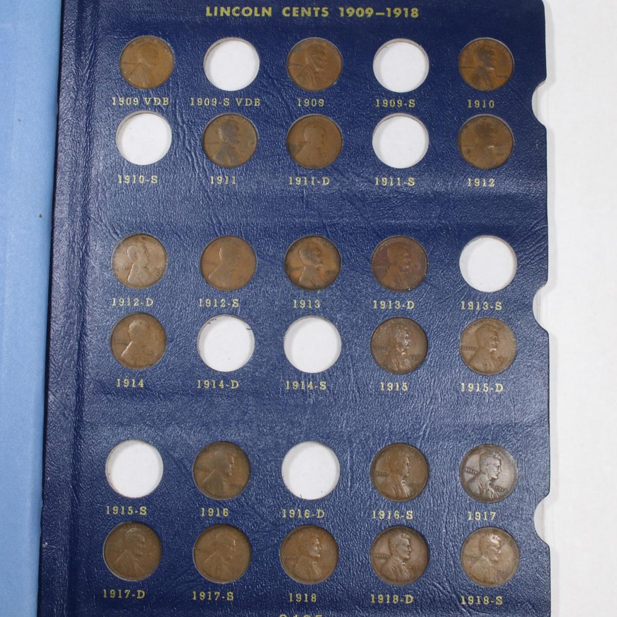 Partial Lincoln Cent Book 1909-1940 71 Coins