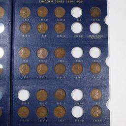 Partial Lincoln Cent Book 1909-1940 71 Coins