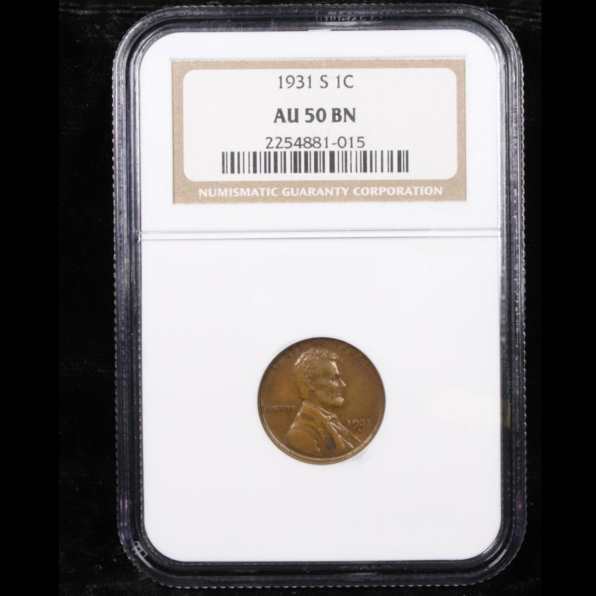 NGC 1931-s Lincoln Cent 1c Graded au50 By NGC