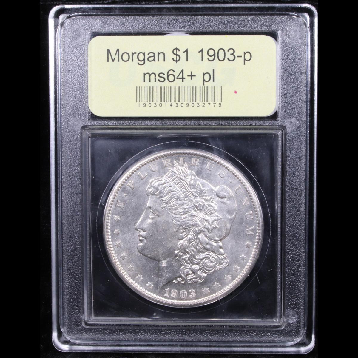 ***Auction Highlight*** 1903-p Morgan Dollar $1 Graded Choice Unc+ PL By USCG (fc)