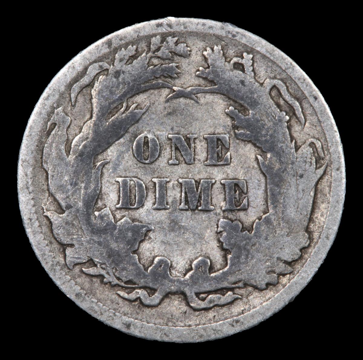 1887-p Seated Liberty Dime 10c Grades vf++