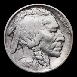 1913-d Ty I Buffalo Nickel 5c Grades vf++