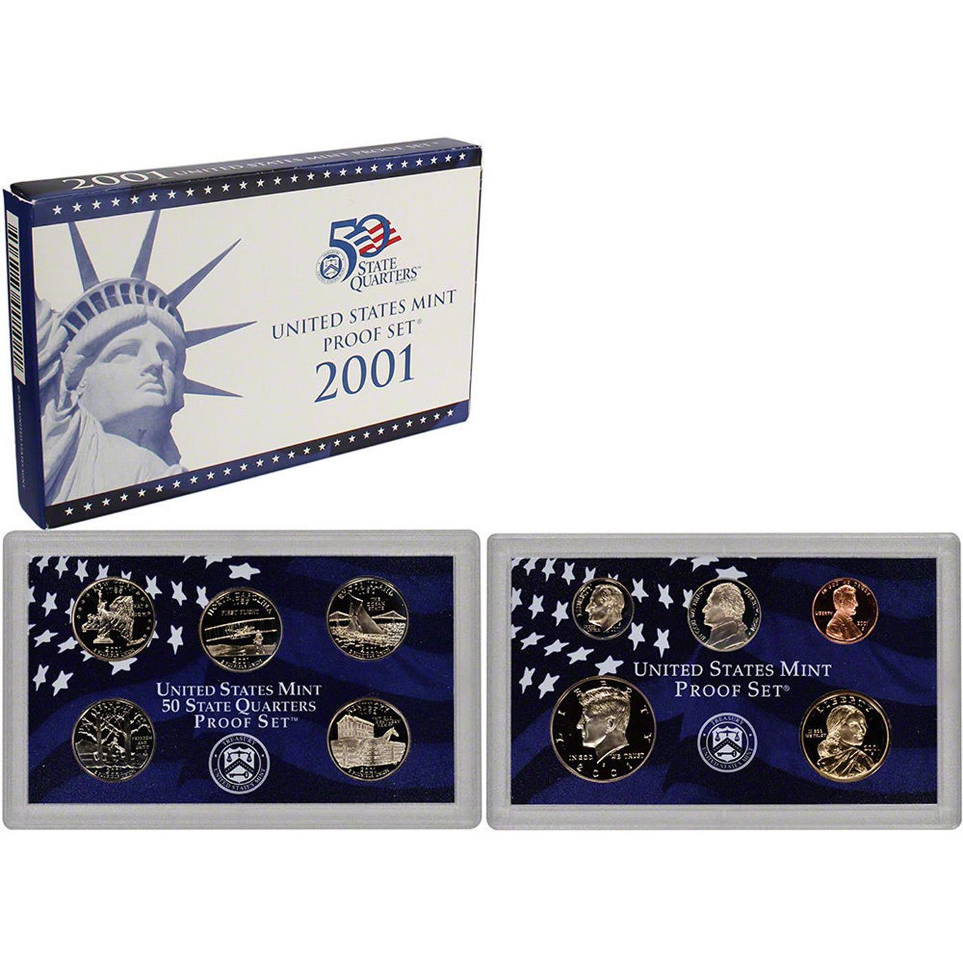 Group of 5 United States Mint Proof Set 1999-2003 49 coins Grades