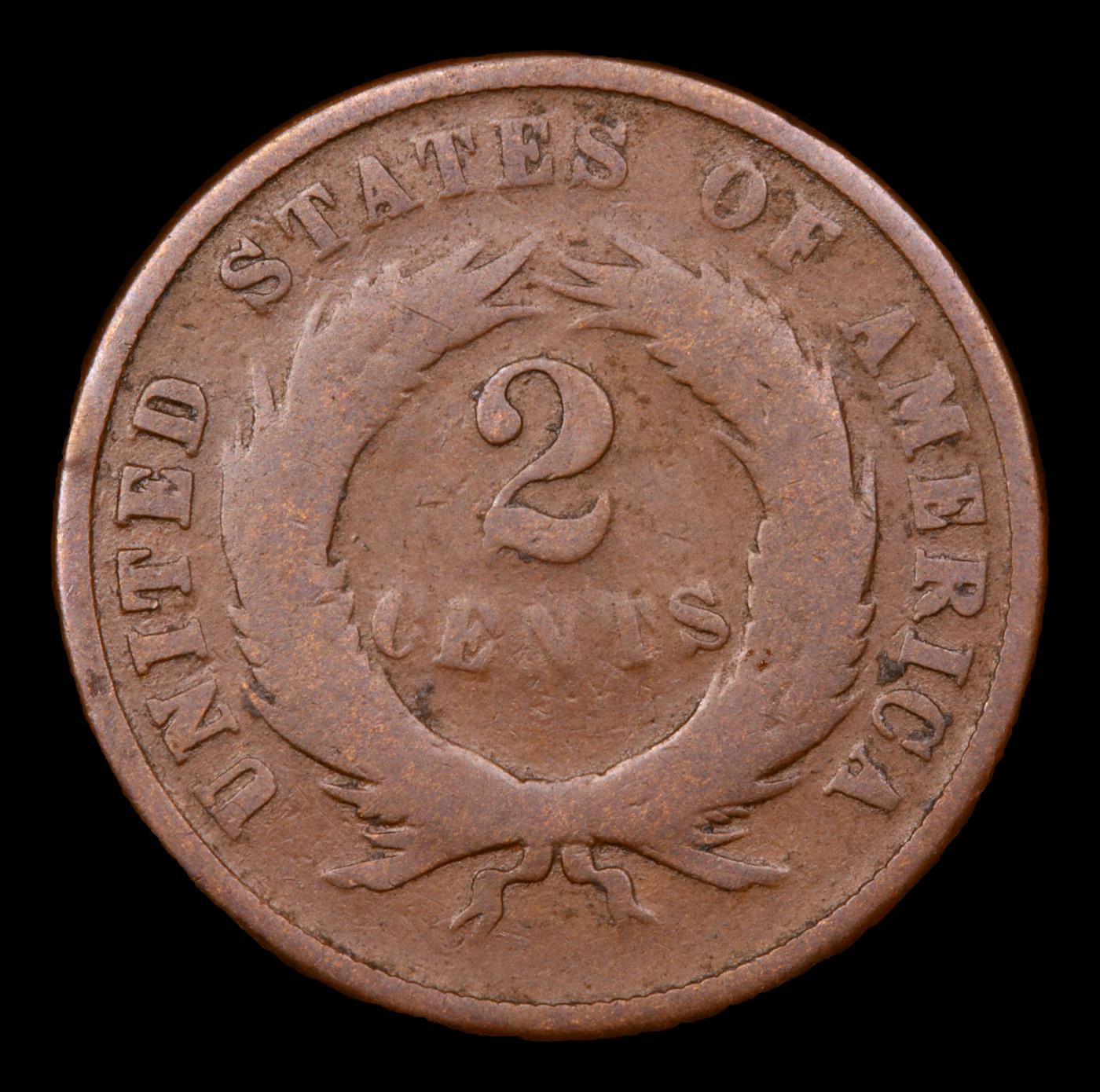 1871 Two Cent Piece 2c Grades g+