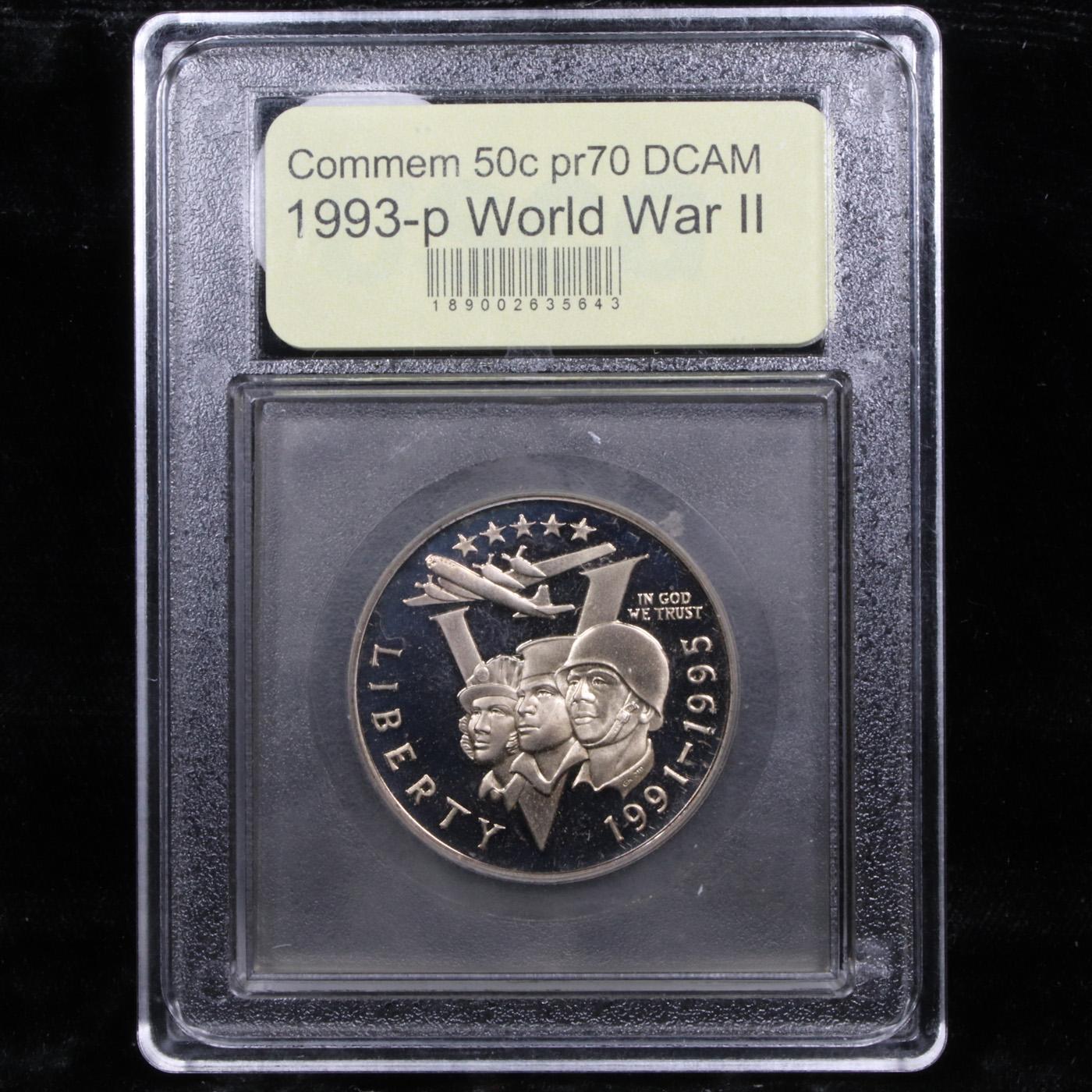 Proof ***Auction Highlight*** 1991-1995-P WWII Modern Commem Half Dollar 50c Graded GEM++ Proof Deep