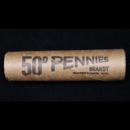 Mixed small cents 1c orig shotgun roll, 1918-d Wheat Cent, 1892 Indian Cent other end,McDnalds Wrapp