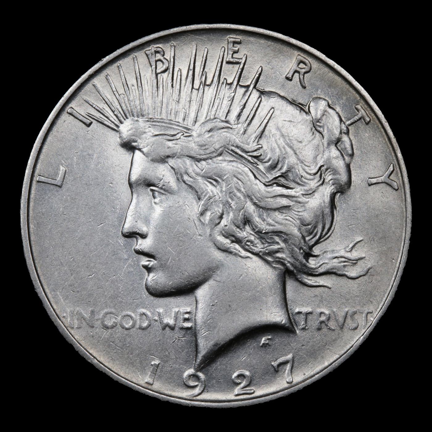 1927-d Peace Dollar $1 Grades Choice AU