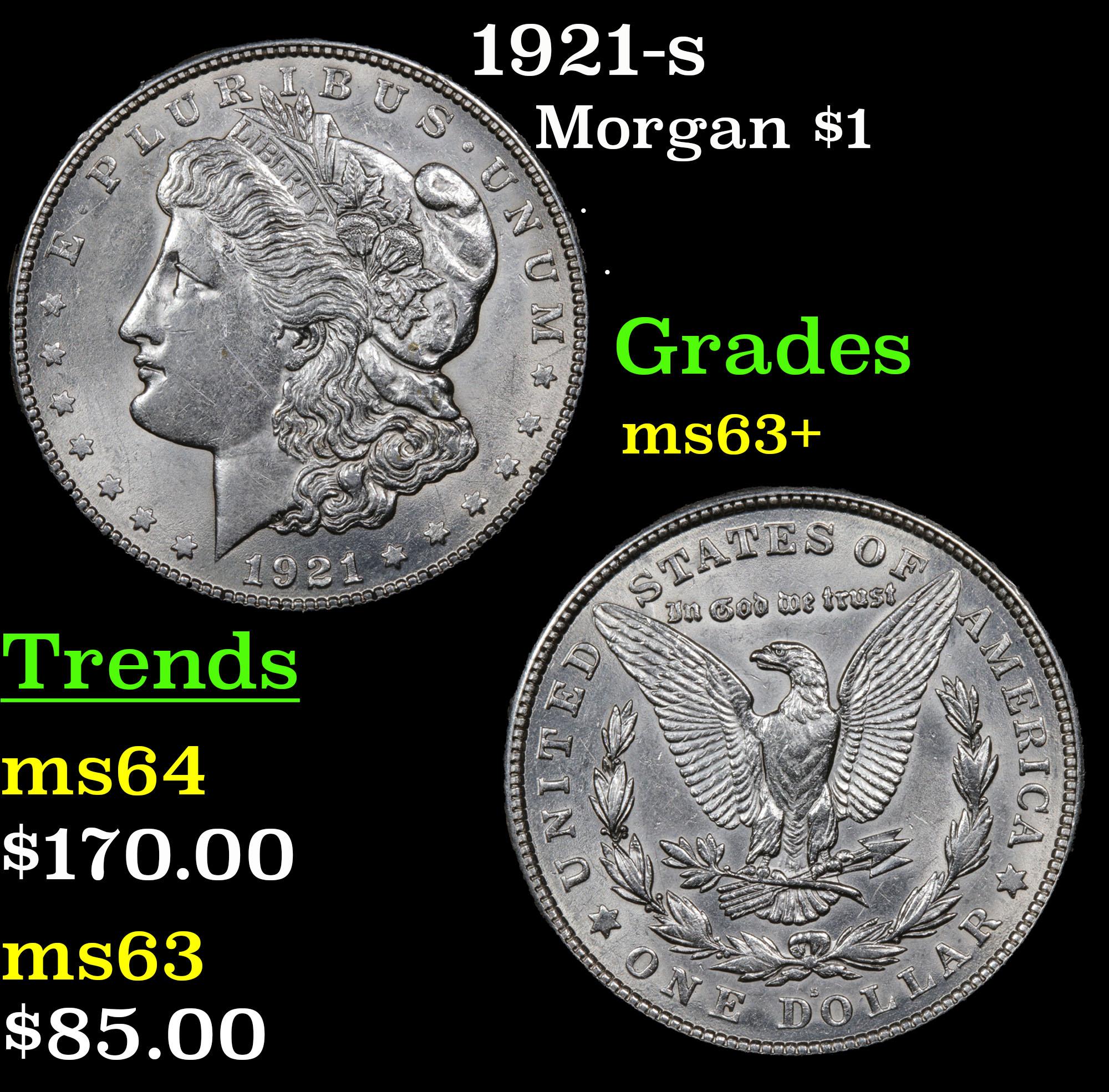 1921-s Morgan Dollar $1 Grades Select+ Unc