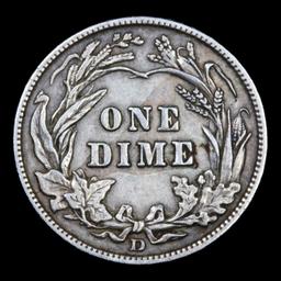 1912-d Barber Dime 10c Grades xf