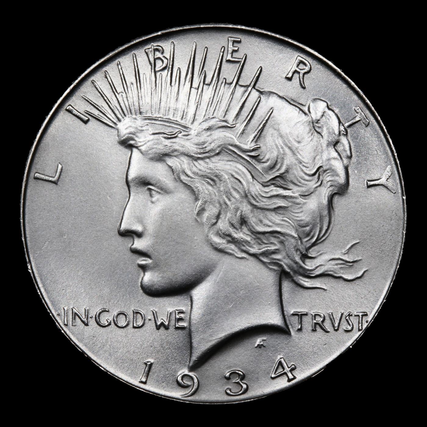 1934-p Peace Dollar $1 Grades Unc Details