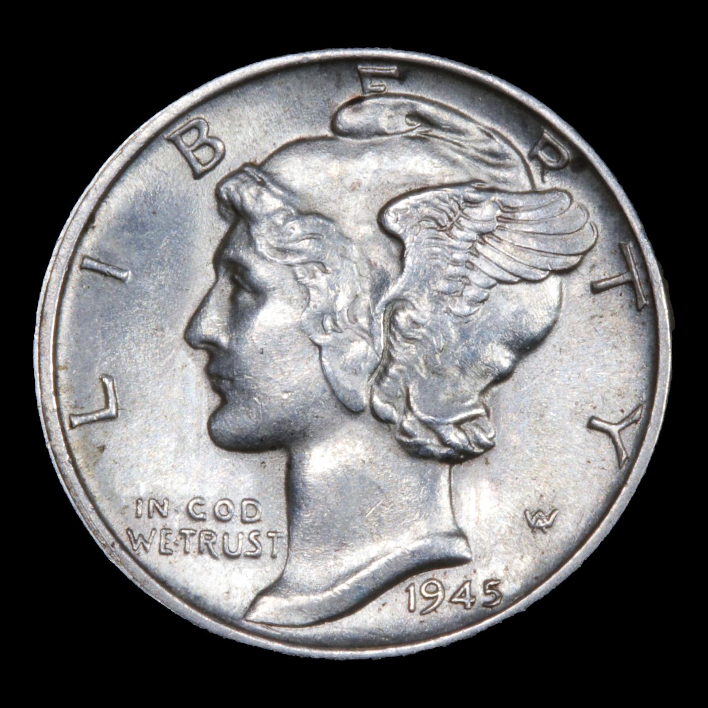 1945-p Mercury Dime 10c Grades Select Unc