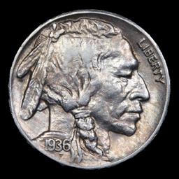 1936-s Buffalo Nickel 5c Grades Choice AU