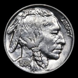 1936-p Buffalo Nickel 5c Grades GEM+ Unc