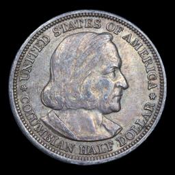 1893 Columbian Old Commem Half Dollar 50c Grades Choice AU