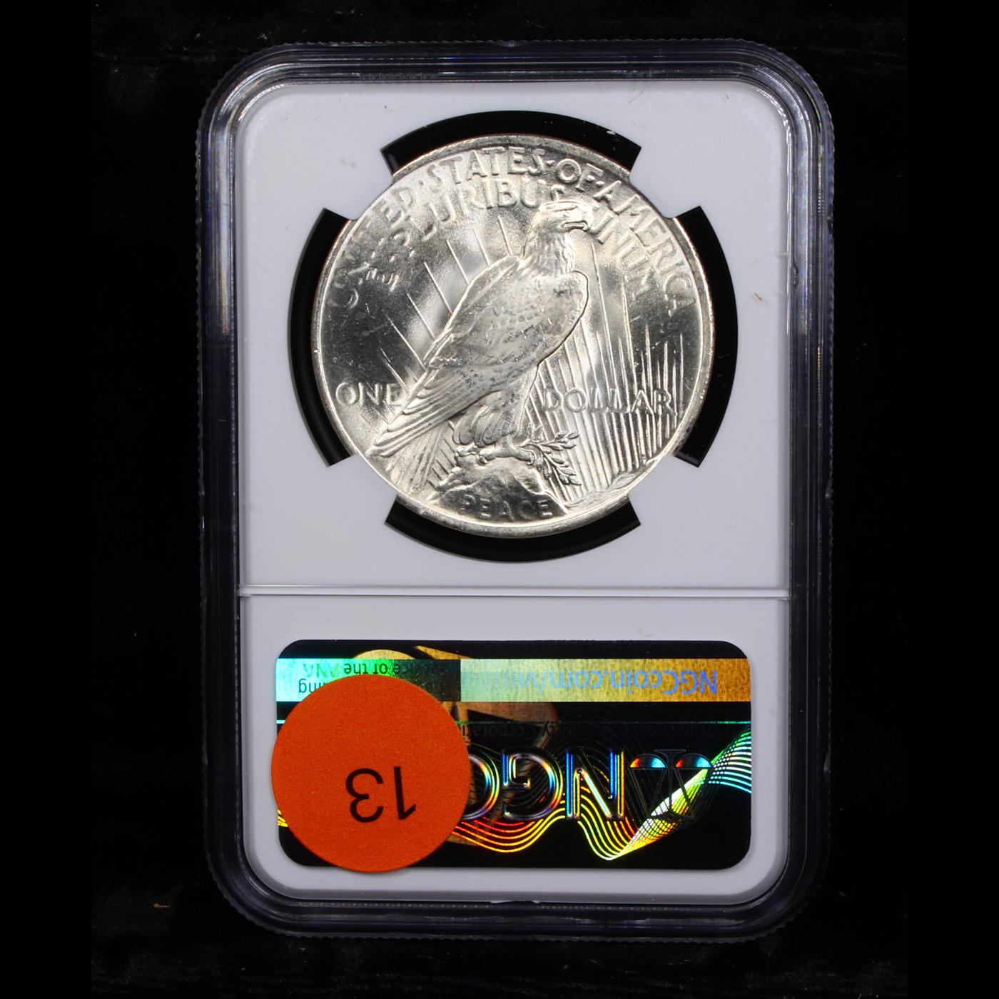 NGC 1923-p Peace Dollar $1 Graded ms65 By NGC