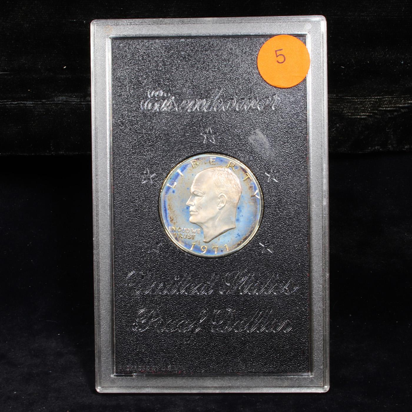 Proof 1971-s Proof Brown Ike In Us Mint Packaging No Box Eisenhower Dollar $1 Grades proof