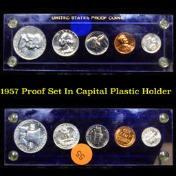 1957 Proof Set In Capital Plastic Holder