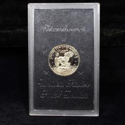 Proof 1971-s Proof Brown Ike In Us Mint Packaging No Box Eisenhower Dollar $1 Grades proof