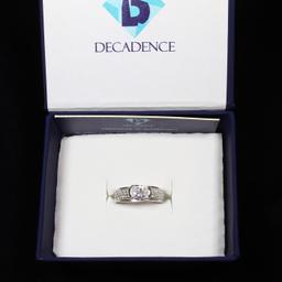 Decadence Sterling Silver mm Oval Channel Set Ring Size 6