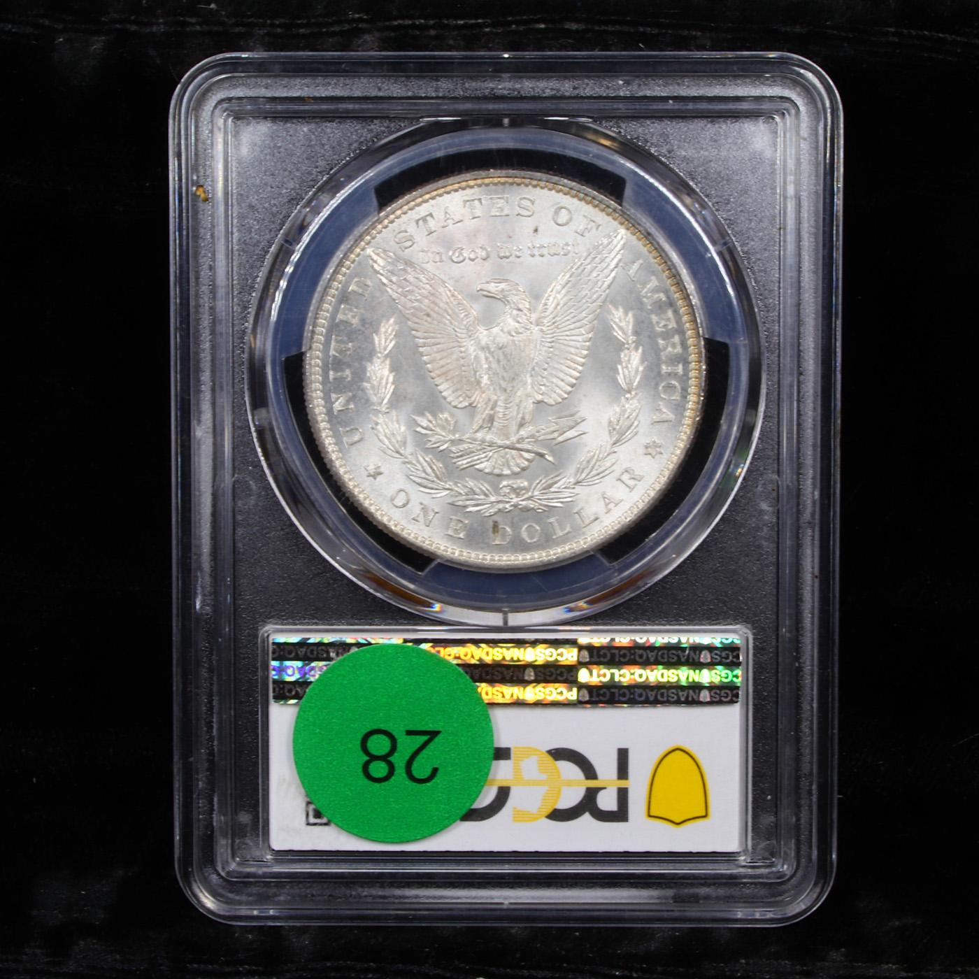 PCGS 1884-p Rainbow Toned Morgan Dollar $1 Graded ms64 By PCGS