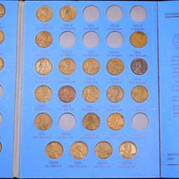 Partial Lincoln Cent Book 1909-1940 57 coins