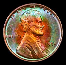 1934-p Lincoln Cent 1c Grades Unc Details