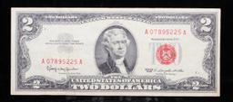 1963 $2 Red seal United States Note Select AU