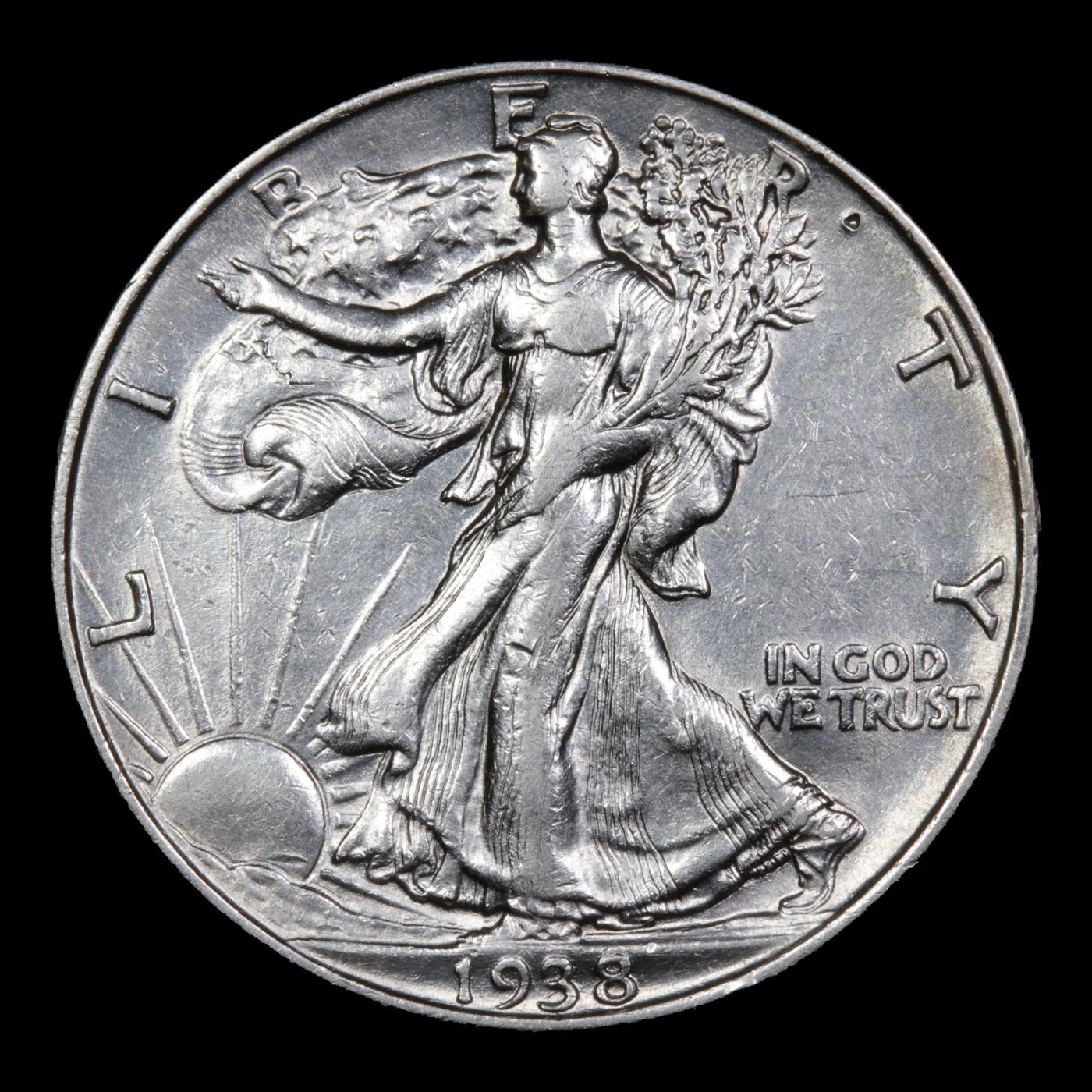 1938-p Walking Liberty Half Dollar 50c Grades Select AU