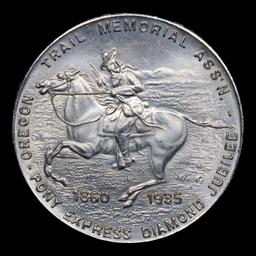 1935 PONY EXPRESS DIAMOND JUBILEE So Called Half Dollar 50c Grades GEM+ Unc