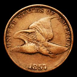 1857 Flying Eagle Cent 1c Grades vf++