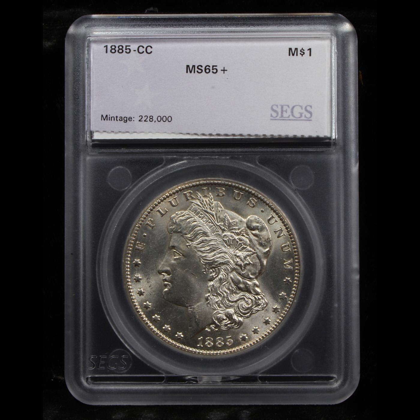 ***Auction Highlight*** 1885-cc Morgan Dollar $1 Graded ms65+ By SEGS (fc)
