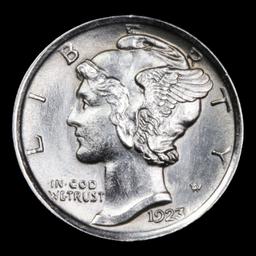 ***Auction Highlight*** 1923-p Mercury Dime 10c Graded ms66 FSB By SEGS (fc)