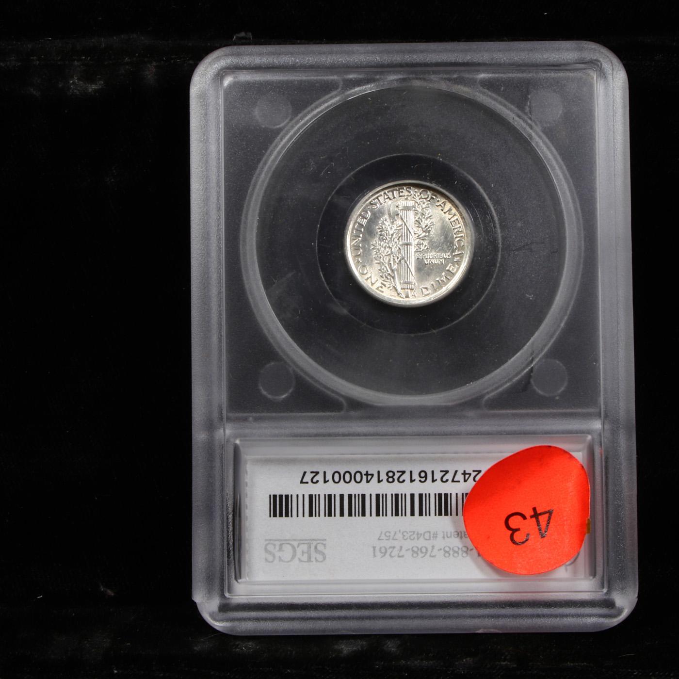 ***Auction Highlight*** 1923-p Mercury Dime 10c Graded ms66 FSB By SEGS (fc)