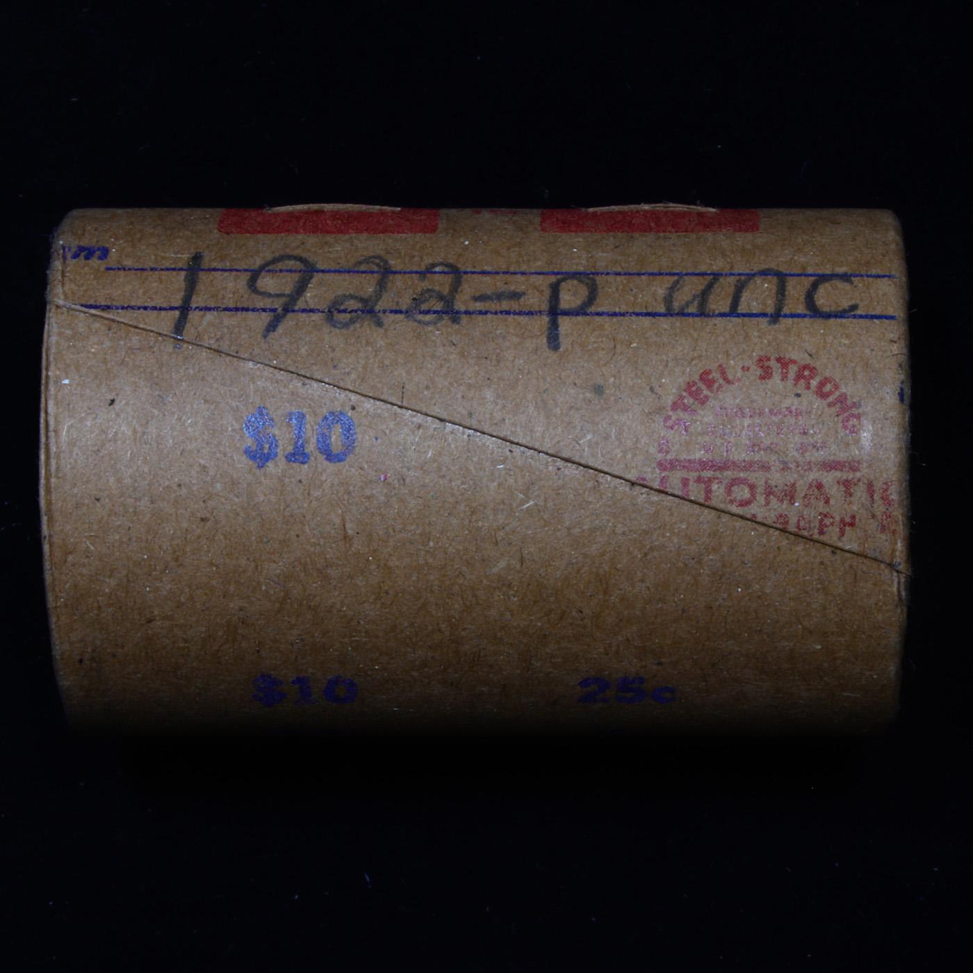 ***Auction Highlight*** 1922-p Uncirculated Peace Dollar Shotgun Roll (fc)