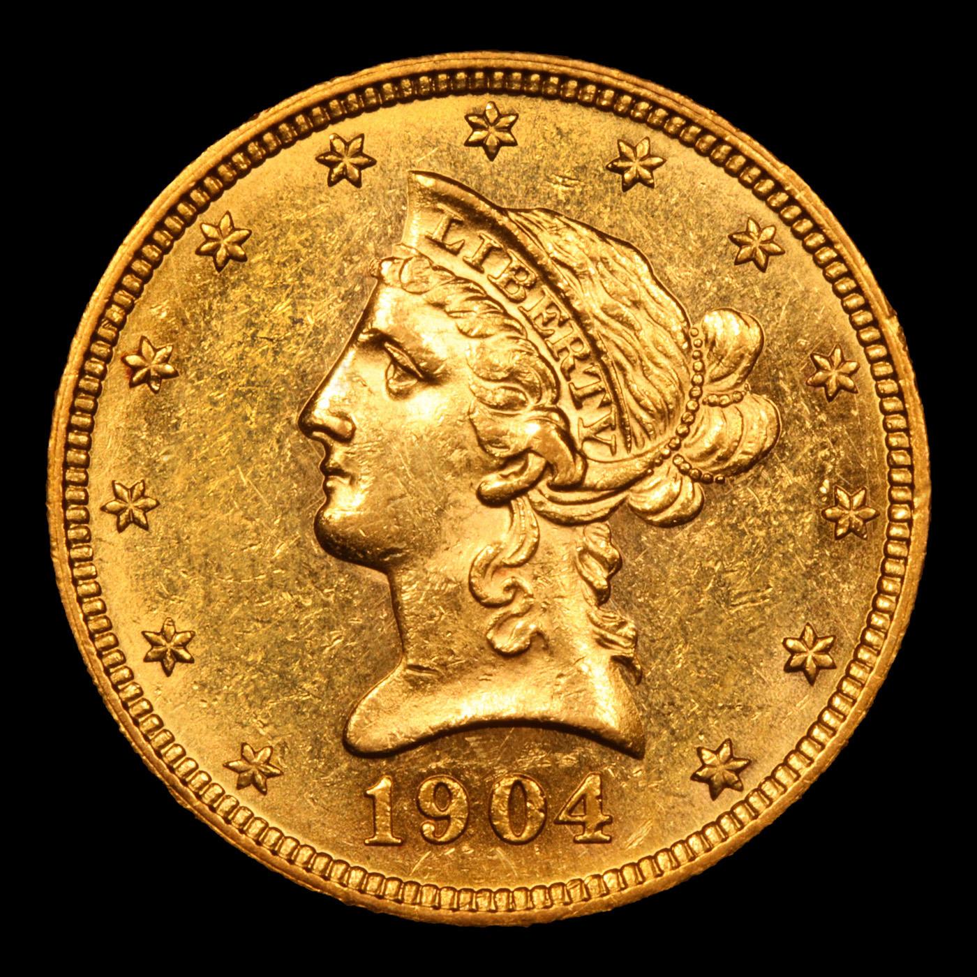 ***Auction Highlight*** 1904-o Gold Liberty Eagle $10 Graded Select Unc PL By USCG (fc)