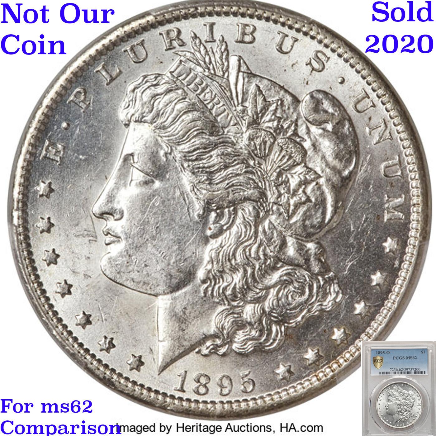 *Highlight Of Entire Auction* 1895/5-o Vam 3 I2 R4 Morgan Dollar $1 Graded ms60 By SEGS (fc)