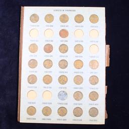 Near Complete Lincoln Cent Page 1934-1946 28 coins